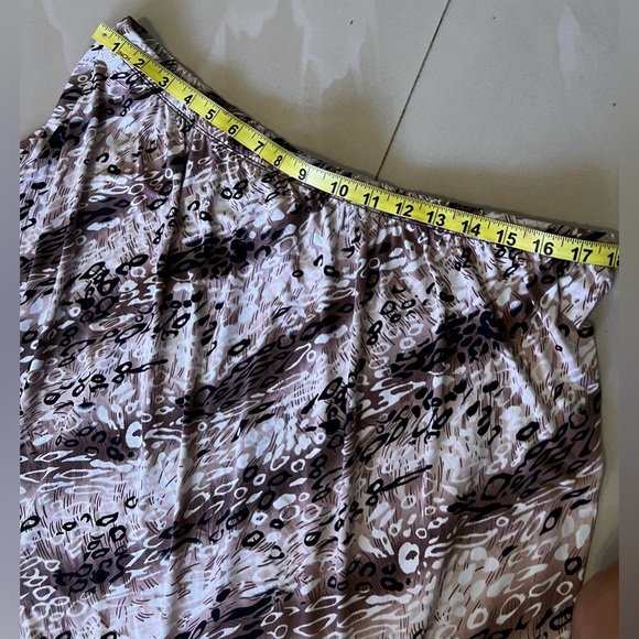 Jaclyn Smith Skirt Womens 2X Plus Brown Black Flare Lined Animal Print Side - Picture 11 of 15
